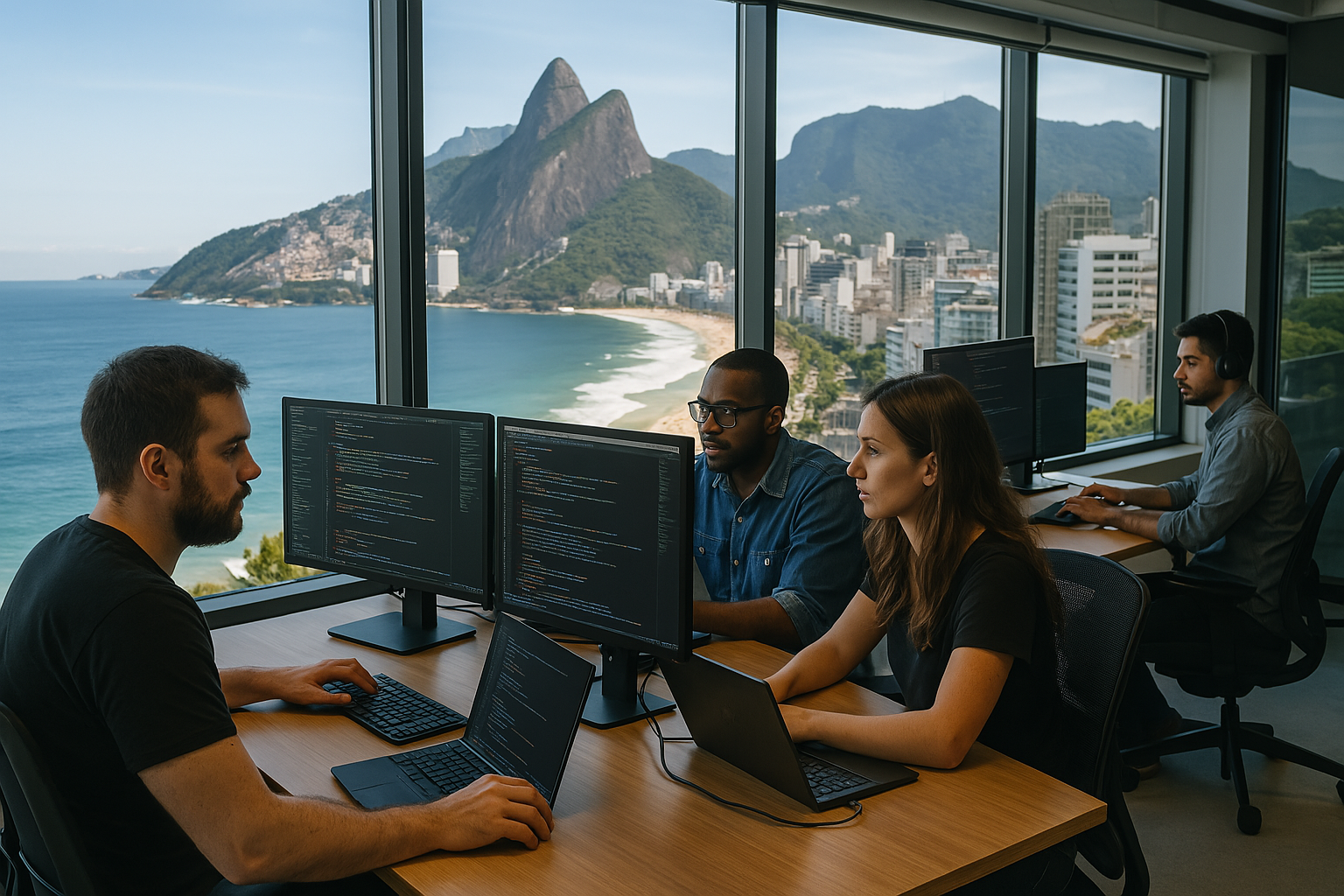 Equipe InnovAgents trabalhando